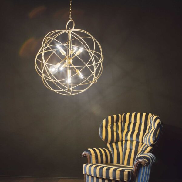 IDEAL LUX Κρεμαστό Φωτιστικό KONSE 7xE27 Χρυσού Χρώματος – 156033