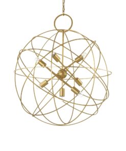 IDEAL LUX Κρεμαστό Φωτιστικό KONSE 7xE27 Χρυσού Χρώματος – 156033