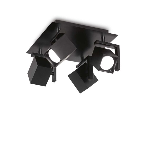 IDEAL LUX Φωτιστικό Οροφής MOUSE 4xGU10 Μαύρου Χρώματος – 156712
