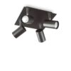IDEAL LUX Φωτιστικό Οροφής SPOT 4xGU10 Μαύρου Χρώματος – 156781