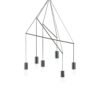 IDEAL LUX Κρεμαστό Φωτιστικό POP 6xE27 Μαύρου Χρώματος – 158815