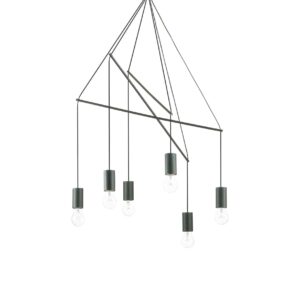 IDEAL LUX Κρεμαστό Φωτιστικό POP 6xE27 Μαύρου Χρώματος – 158815
