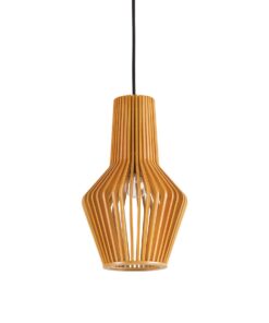 IDEAL LUX Κρεμαστό Φωτιστικό CITRUS-1 1xE27 Χρώματος Ξύλου – 159843