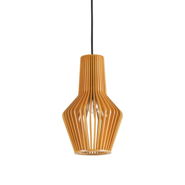 IDEAL LUX Κρεμαστό Φωτιστικό CITRUS-1 1xE27 Χρώματος Ξύλου - 159843