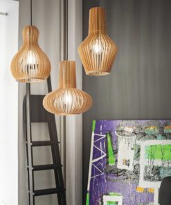 IDEAL LUX Κρεμαστό Φωτιστικό CITRUS-1 1xE27 Χρώματος Ξύλου – 159843