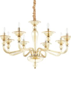 IDEAL LUX Κρεμαστό Φωτιστικό DANIELI 8xE14 Χρυσού Χρώματος – 159973