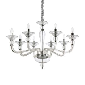 IDEAL LUX Κρεμαστό Φωτιστικό DANIELI 8xE14 Διάφανο – 159980