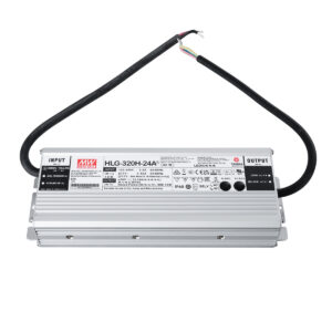 GloboStar® HLG-320H-24A 90794 MEANWELL Αδιάβροχο Ρυθμιζόμενο Μεταλλικό Τροφοδοτικό SELV για Προϊόντα LED 320W 13.3A – AC 220-240V σε DC 24V – Ρυθμιζόμενο από 21VDC έως 26VDC – Αδιάβροχο IP65 Μ25.2 x Π9 x Υ4.38cm – 3 Years Warranty