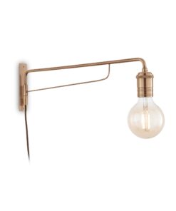 IDEAL LUX Απλίκα Τοίχου TRIUMPH 1xE27 Χρώματος Ορείχαλκου – 160214