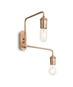 IDEAL LUX Απλίκα Τοίχου TRIUMPH 2xE27 Χρυσού Χρώματος – 160245