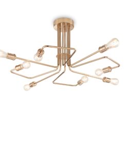 IDEAL LUX Κρεμαστό Φωτιστικό TRIUMPH 8xE27 Χρυσού Χρώματος – 160313