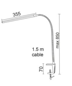 Φωτιστικό Γραφείου LED Αφής 5W με Σφιγκτήρα Λευκό Φυσικό Λευκό 4000K Dimmable ACA DECOR – 16055LEDWHC