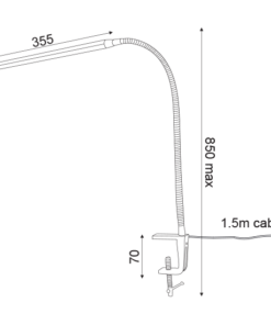ACA DECOR  Φωτιστικό Γραφείου LED Αφής 5W με Σπιραλ & Σφιγκτήρα Χρυσό Φυσικό Λευκό 4000K Dimmable – 16055LEDGOC
