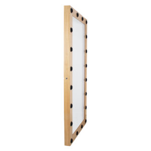 GloboStar® MAKEUP MIRROR-160×80-1 Μοντέρνος Καθρέπτης Μακιγιάζ με Πλαίσιο Φυσικού Ξύλου με Διακόπτη On/Off 20 x E27 AC220-240V – Μ80 x Π7 x Υ160cm – Μπεζ Δρυς