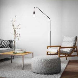 IDEAL LUX Φωτιστικό Δαπέδου MINIMAL 1xE27 Μαύρου Χρώματος – 163369