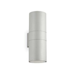 IDEAL LUX Επιτοίχιο Φωτιστικό GUN 2xE27 IP54 Γκρι Χρώματος – 163604