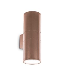 IDEAL LUX Επιτοίχιο Φωτιστικό GUN 2xE27 IP54 Καφέ Χρώματος – 163611