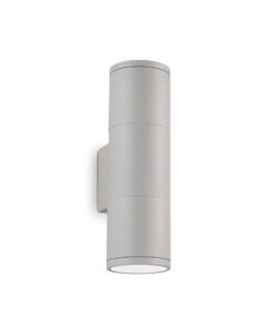 IDEAL LUX Απλίκα Τοίχου Βεράντας GUN 2xGU10 IP44 Γκρι Χρώματος – 163628