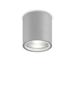 IDEAL LUX Φωτιστικό Σποτ Οροφής Βεράντας GUN 1xGU10 IP44 Γκρι Χρώματος – 163642