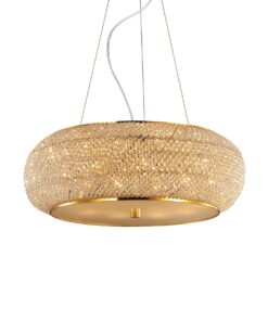 IDEAL LUX Κρεμαστό Φωτιστικό PASHA 14xE14 Χρυσού Χρώματος – 164984