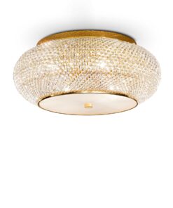 IDEAL LUX Φωτιστικό Οροφής PASHA 10xE14 Χρυσού Χρώματος – 100791