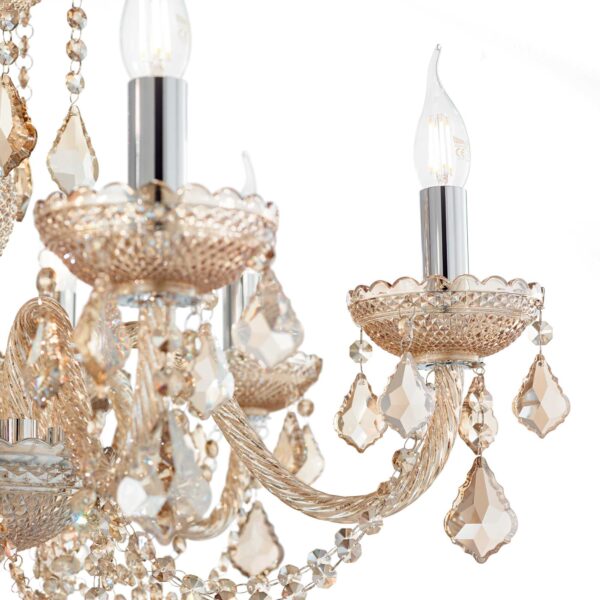 IDEAL LUX Κρεμαστό Φωτιστικό ROSE 8xE14 Κρύσταλλο – 166889