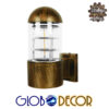 GloboStar® NORMA 01420 Μοντέρνο Φωτιστικό Τοίχου Απλίκα Μονόφωτο Μπρούτζινο Μεταλλικό Μ11 x Π17 x Υ23cm