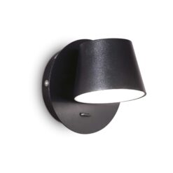 IDEAL LUX Απλίκα Τοίχου GIM LED 6W 3000K Μαύρου Χρώματος – 167121