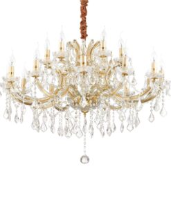 IDEAL LUX Κρεμαστό Φωτιστικό NAPOLEON 18xE14 Χρυσού Χρώματος – 167411