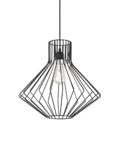 IDEAL LUX Κρεμαστό Φωτιστικό AMPOLLA-4 1xE27 Μαύρου Χρώματος – 167497