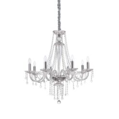 IDEAL LUX Κρεμαστό Φωτιστικό AMADEUS 8xE14 Κρύσταλλος – 168777