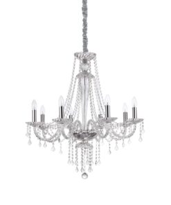 IDEAL LUX Κρεμαστό Φωτιστικό AMADEUS 8xE14 Κρύσταλλος – 168777