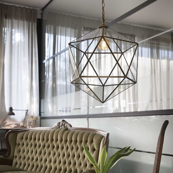 IDEAL LUX Κρεμαστό Φωτιστικό DECA 1xE27 Χρυσού Χρώματος – 168869