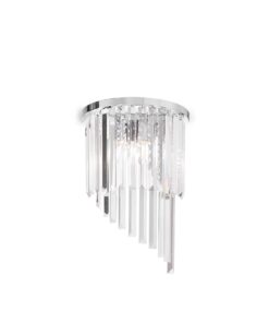 IDEAL LUX Απλίκα Τοίχου CARLTON 3xE14 Χρωμίου – 168913