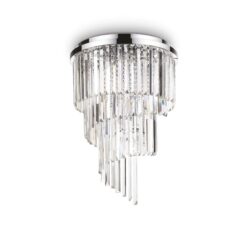 IDEAL LUX Φωτιστικό Οροφής CARLTON 12xE14 Χρωμίου – 168937