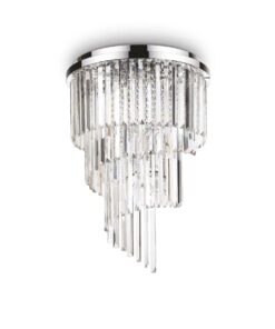 IDEAL LUX Φωτιστικό Οροφής CARLTON 12xE14 Χρωμίου – 168937