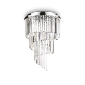 IDEAL LUX Φωτιστικό Οροφής CARLTON 12xE14 Χρωμίου – 168937