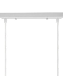 DIY Ροζέτα Φωτιστικού Λευκή Ορθογώνια 300x50mm με 2 Τρύπες GloboStar 90821