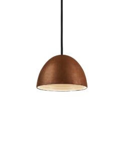 IDEAL LUX Κρεμαστό Φωτιστικό FOLK 1xE27 Καφέ Χρώματος – 174204