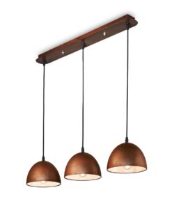 IDEAL LUX Κρεμαστό Φωτιστικό FOLK 3xE27 Corten  – 174235