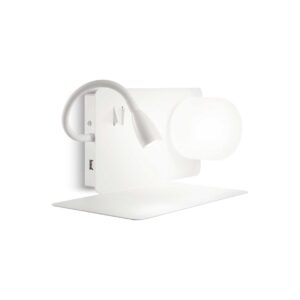IDEAL LUX Απλίκα Τοίχου με LED Αναγνώστη BOOK-1 1xG9 USB Φόρτιση Κινητού Λευκού Χρώματος – 174792
