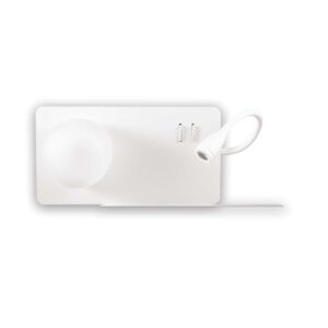 IDEAL LUX Απλίκα Τοίχου με LED Αναγνώστη BOOK-2 1xG9 USB Φόρτιση Κινητού Λευκού Χρώματος – 174822