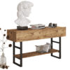 Console Vien pakoworld in color oak-black 139x43x75,5cm 176-000008