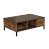 Coffee table Kermit pakoworld anthracite-walnut color 90x60x33cm 176-000018