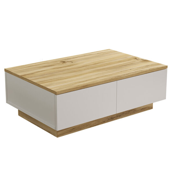 Coffee table Thunder pakoworld sonoma-white color 90x60x31.5cm 176-000106