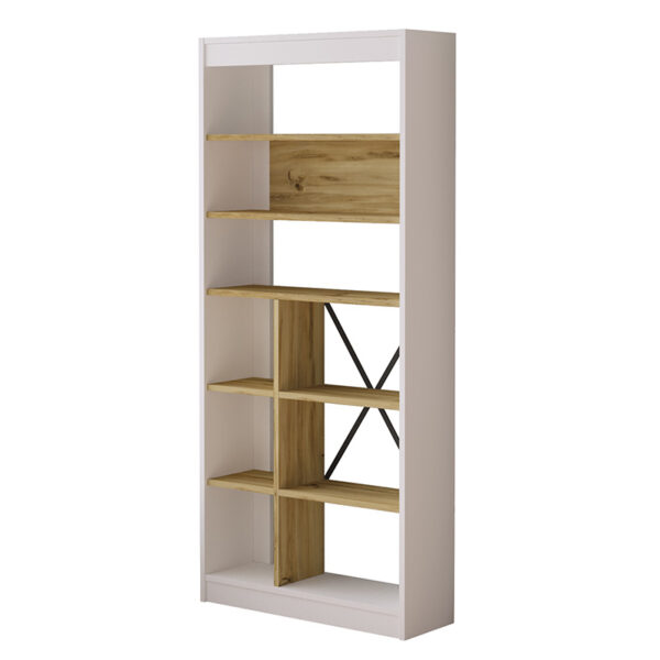 Viva pakoworld bookcase color white-sonoma 75.5x25x170cm 176-000108