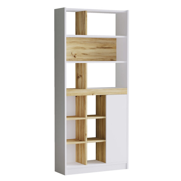 Zest pakoworld bookcase color white-sonoma 75.5x25x170cm 176-000110