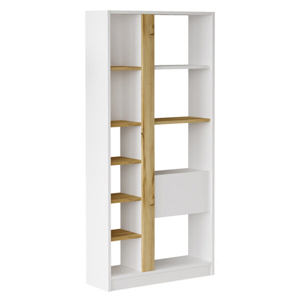 Alive pakoworld bookcase color white-sonoma 75.5x25x160cm 176-000112