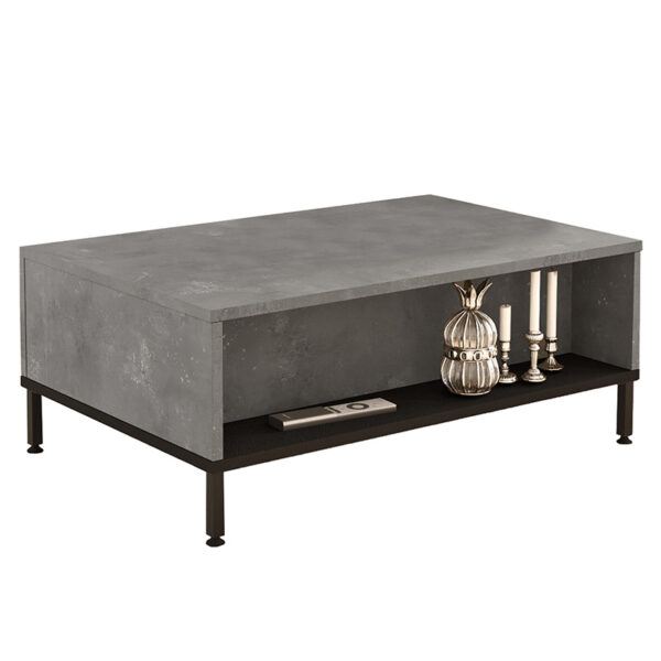 Coffee table Evaluate pakoworld anthracite antique-wenge 90x60x35cm 176-000123