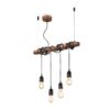 IDEAL LUX Κρεμαστό Φωτιστικό ELECTRIC 4xE27 Ξύλο Μαύρου Χρώματος – 176352
